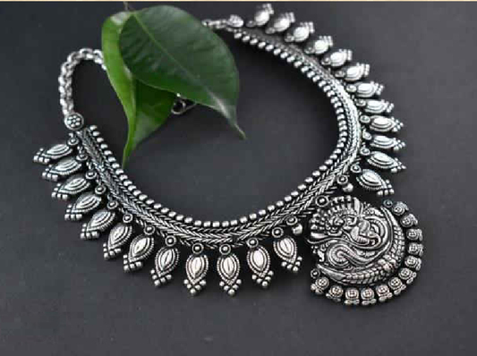 Oxidized Temple Necklace-OTN011