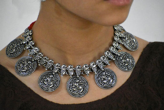 Oxidized Temple Necklace-OTN042