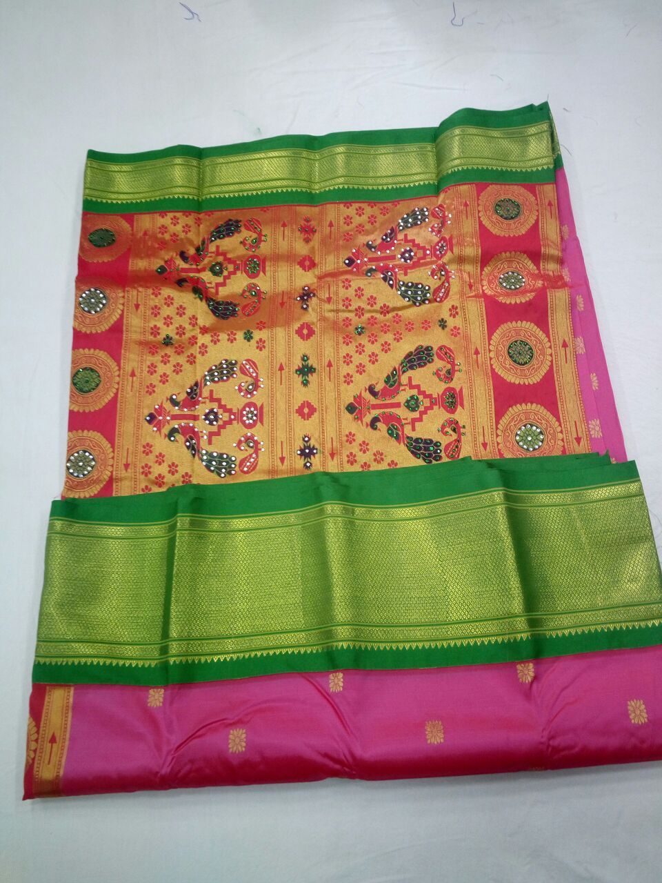 Kadiyal Semi Paithani Saree Saree-Design PS055-PAITHANI-173