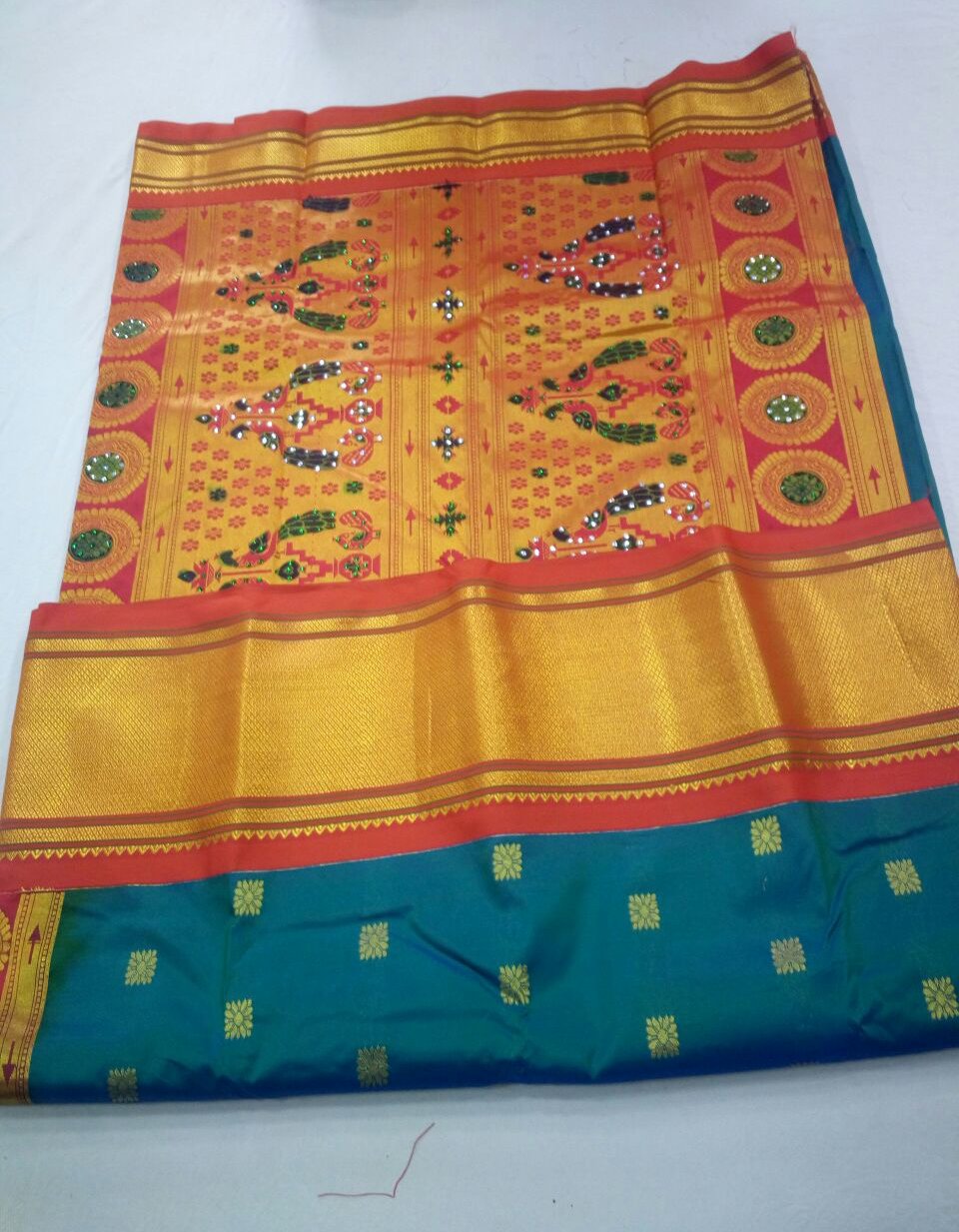 Kadiyal Semi Paithani Saree Saree-Design PS058-PAITHANI-176