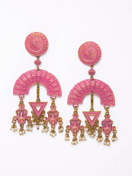 Pink Designer Earring