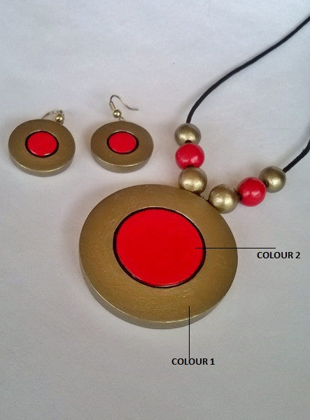 Plain Round Terracotta Jewellery Set