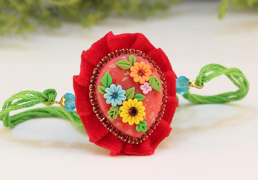 Polymer Clay Rakhi Design ZAPCR018