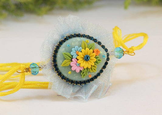Polymer Clay Rakhi Design ZAPCR019