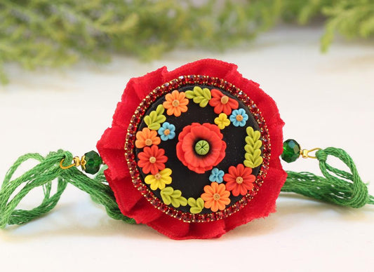 Polymer Clay Rakhi Design ZAPCR044