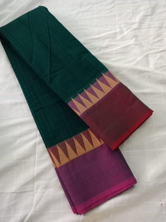 Pure Handwoven Chettinad Cotton Saree Design-CHEDS014