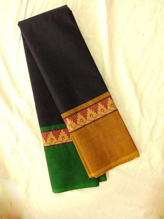 Pure Handwoven Chettinad Cotton Saree Design-CHEDS021