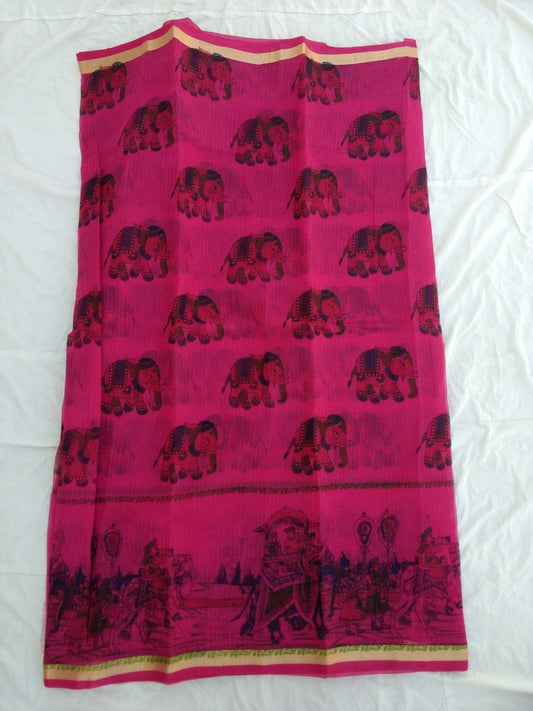 Pure Kota Cotton Printed Saree Design-KOTASRE023