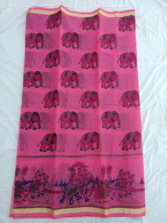 Pure Kota Cotton Printed Saree Design-KOTASRE024