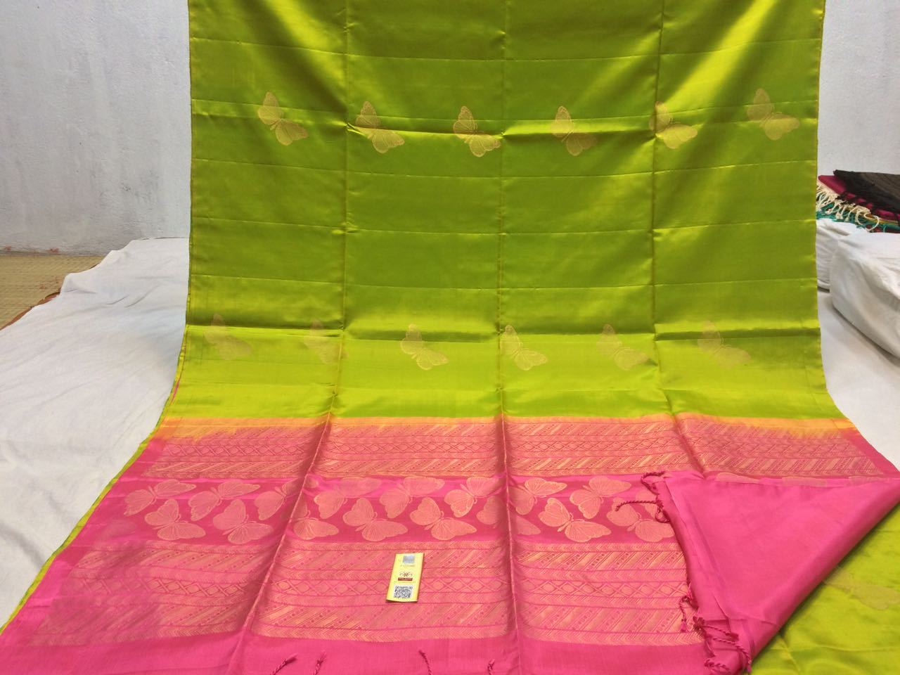 Pure Silk Handloom Saree with Butterfly Motifs