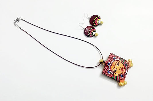 Royal Regalia Double Side Art Jewel-SAJ023 Traditional painted simple jewellery set