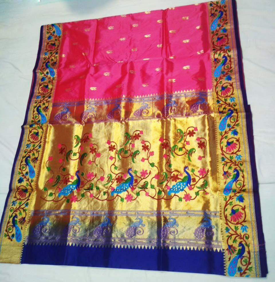 Semi Brocade Paithani Silk Saree-Design PS149