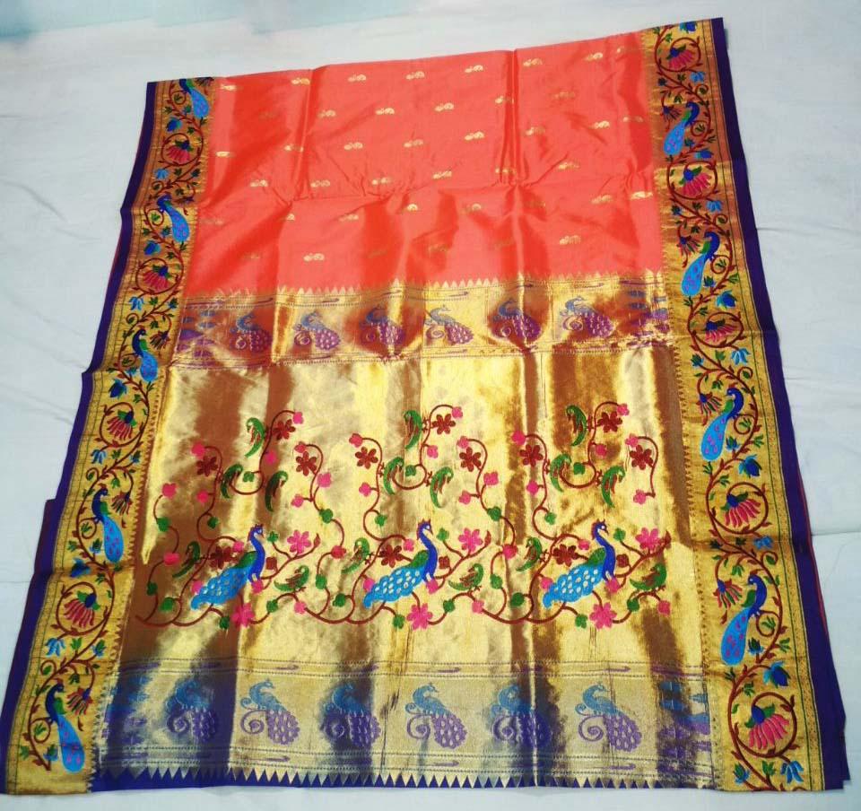 Semi Brocade Paithani Silk Saree-Design PS151