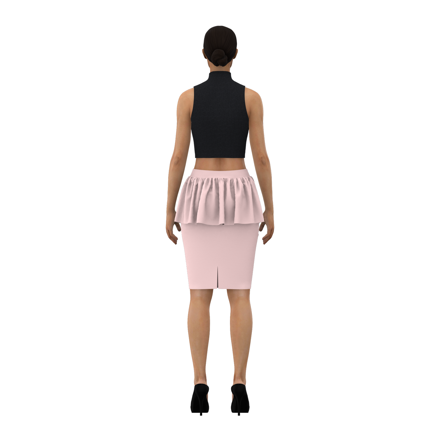 Peppy Pop Peplum Customized Skirt_CSKT004