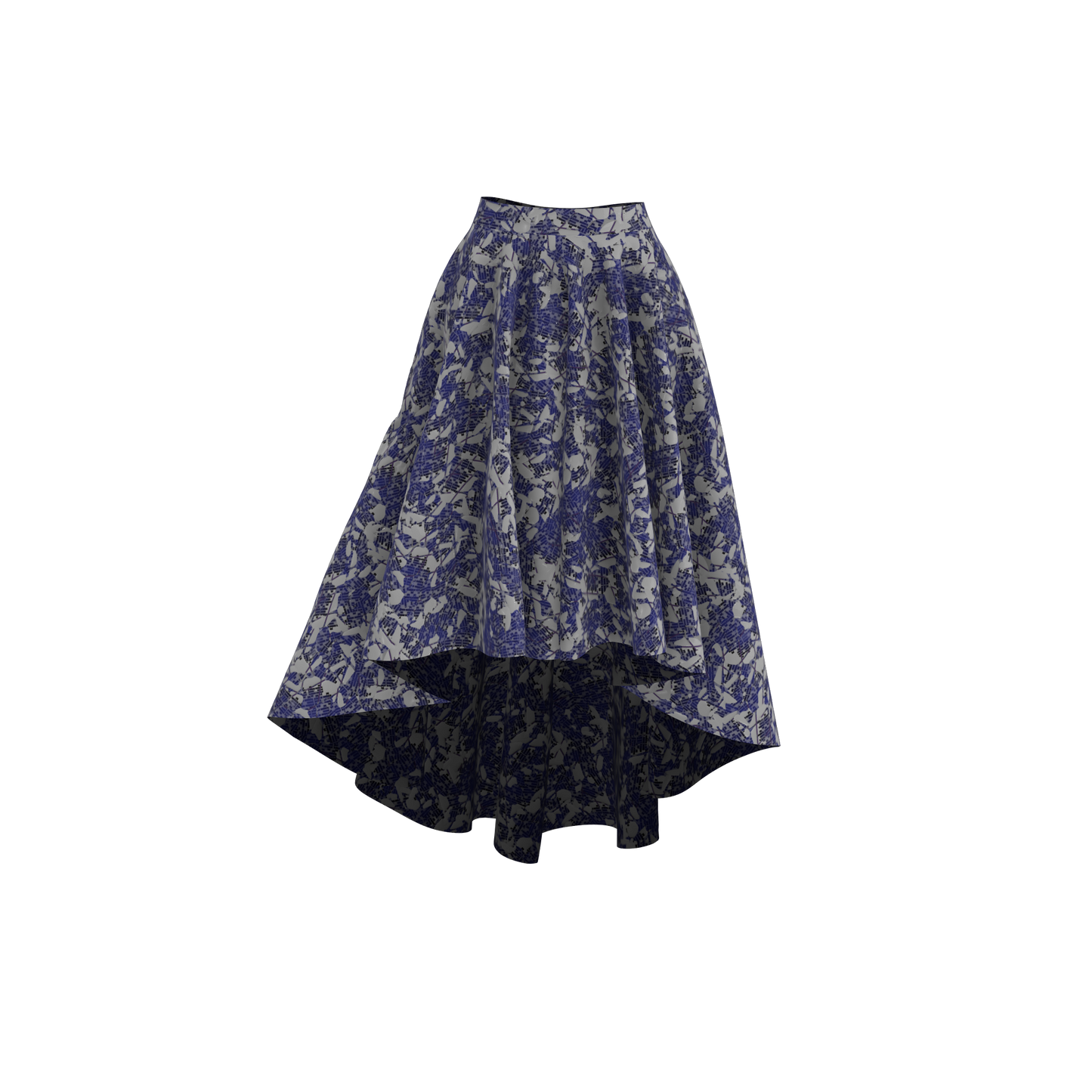 Radiiant Rotation High Low Customized Skirt_CSKT010