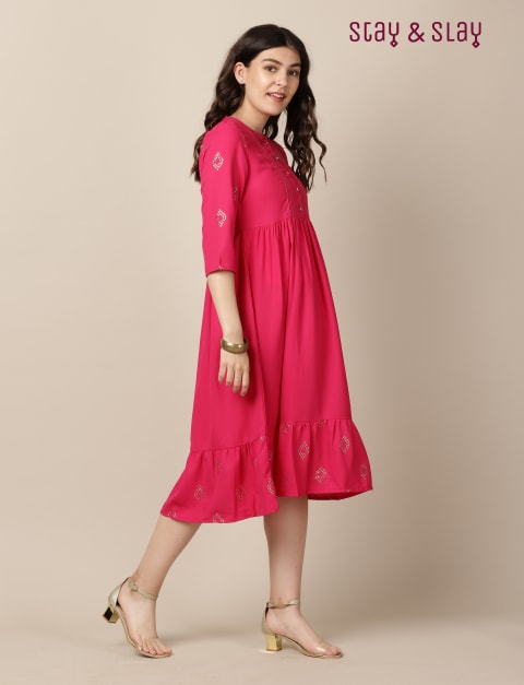 Embroidered Kaftan Women Printed Gown Kurta - Buy Embroidered Kaftan Women  Printed Gown Kurta Online at Best Prices in India | Flipkart.com