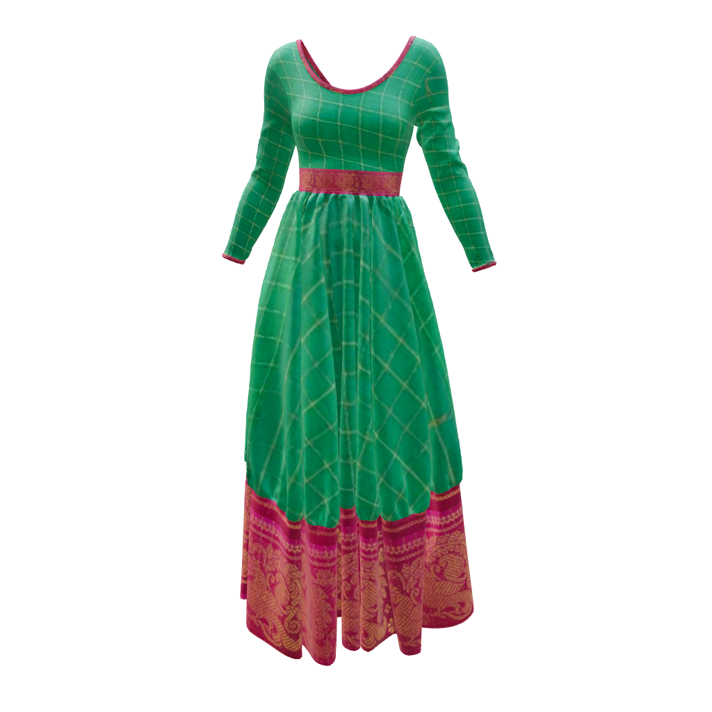 Timeless Traditions Customized Sungudi Gown - CSG002 – Fashionous