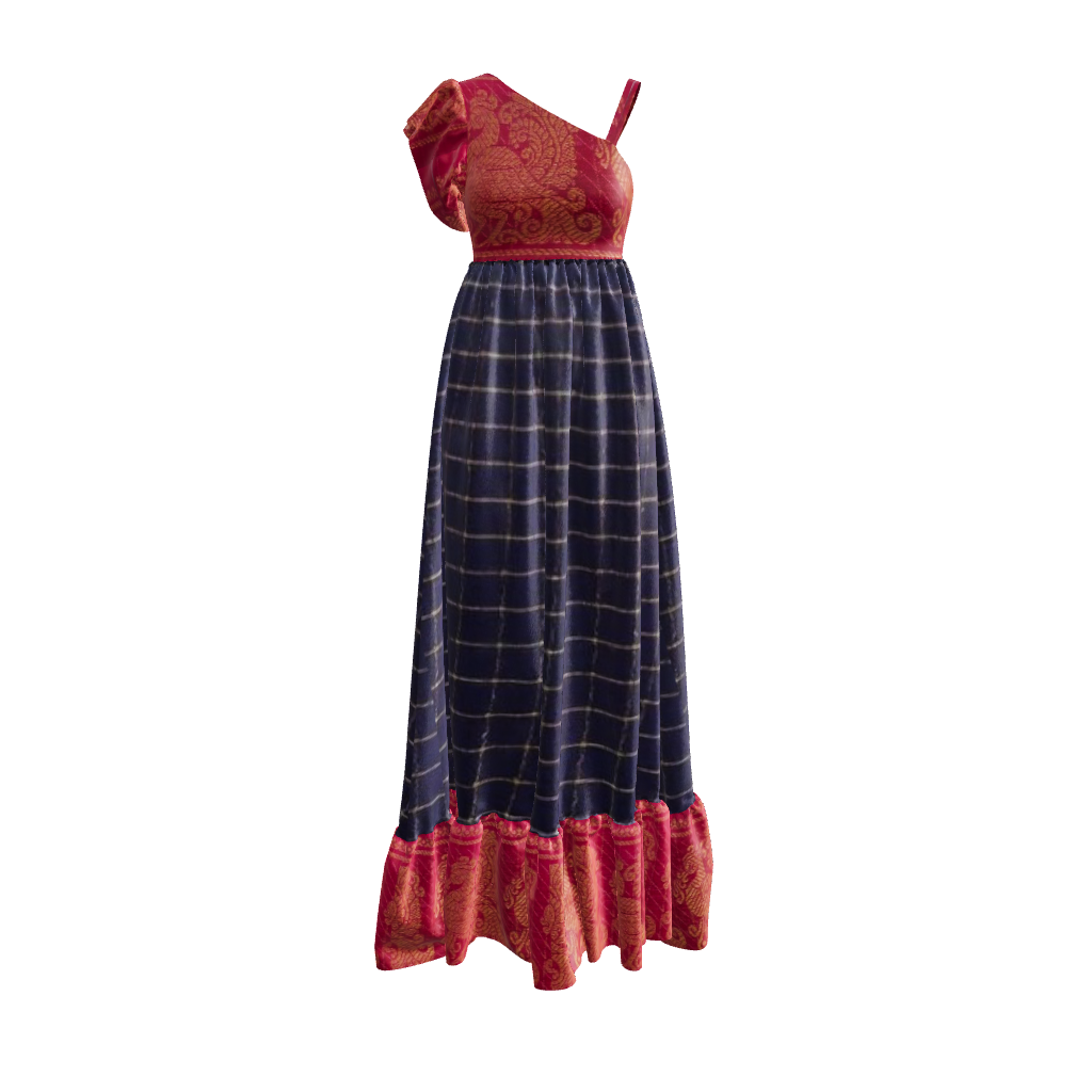 Roega Rhapsody Regal Rhapsody Customized Sungudi Gown - CSG005 – Fashionous