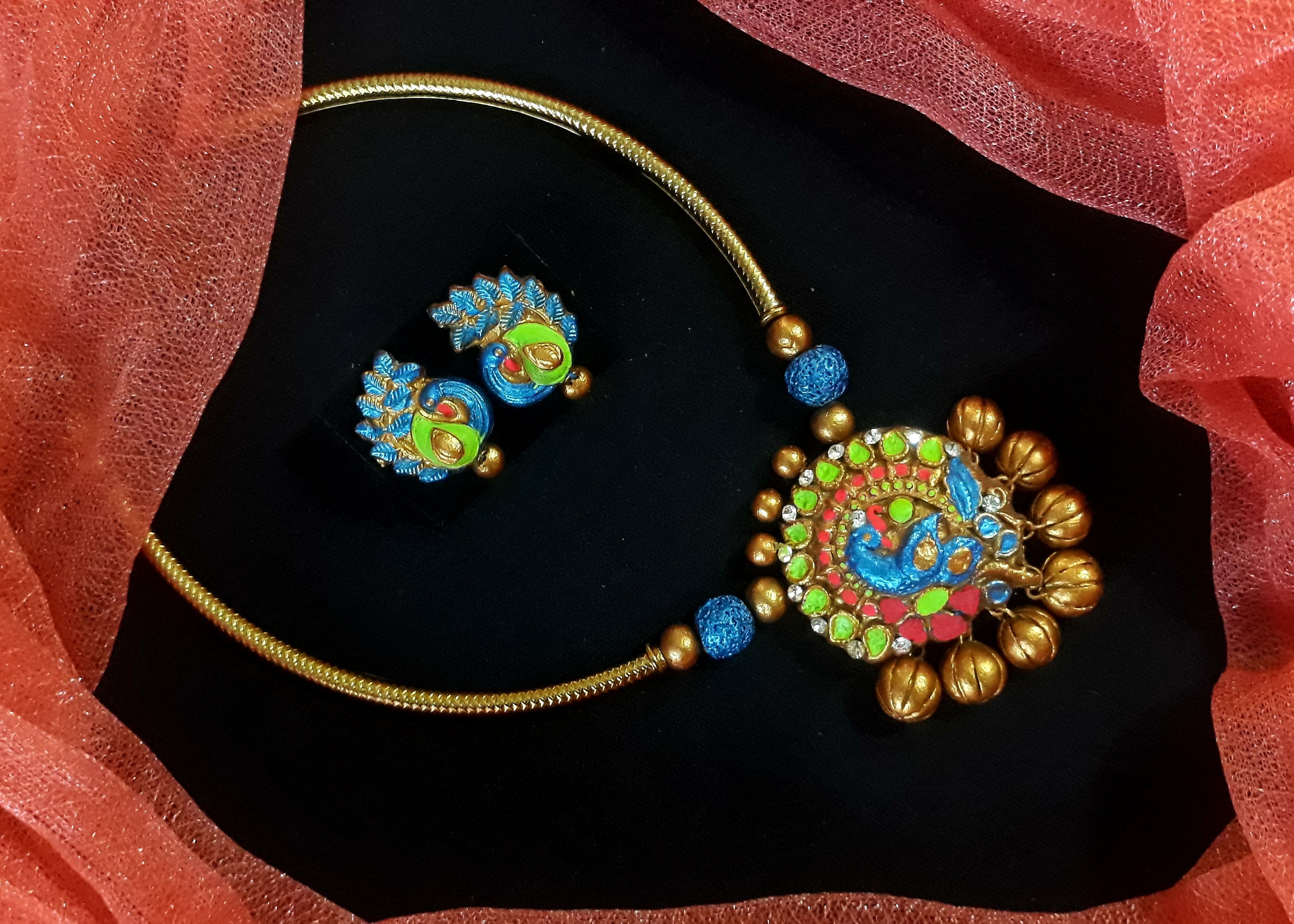 Trendy terracotta sale jewellery designs