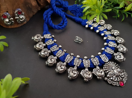 Threaded Temple Jewellery Set-TTJS002