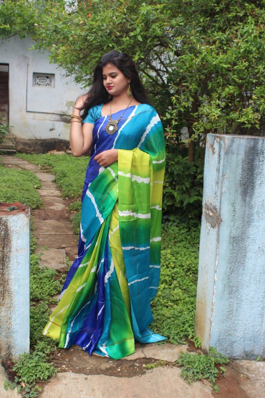 Tie-Dye Print Kota Saree-KOTASRE094