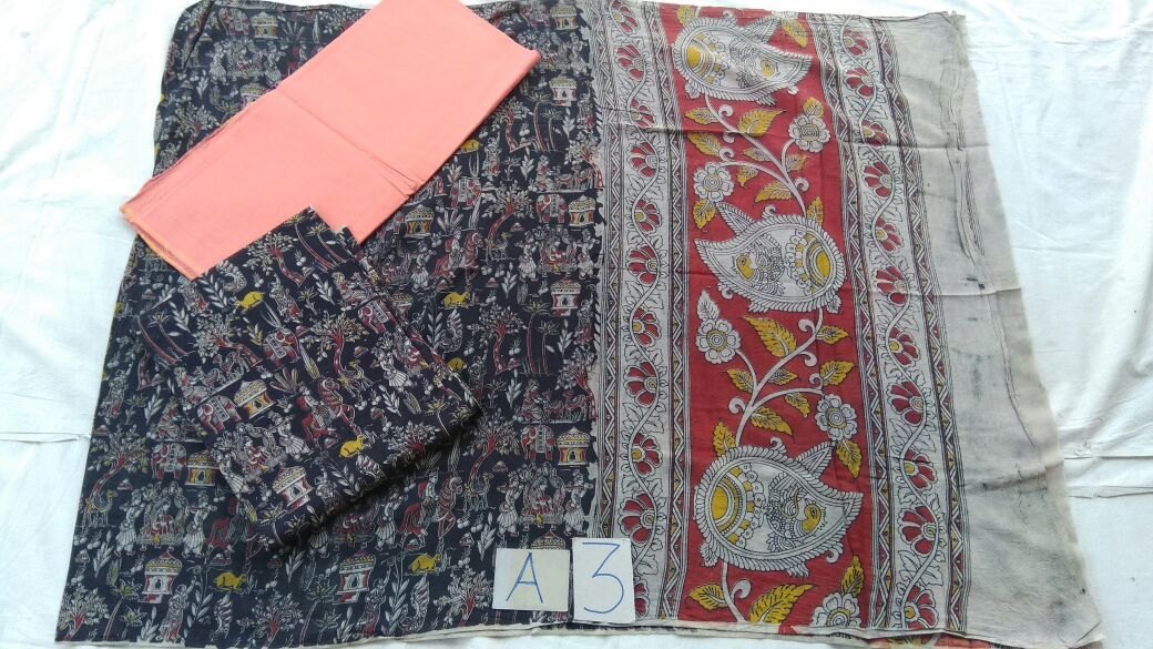 Unstitched Kalamkari Dress Material-004