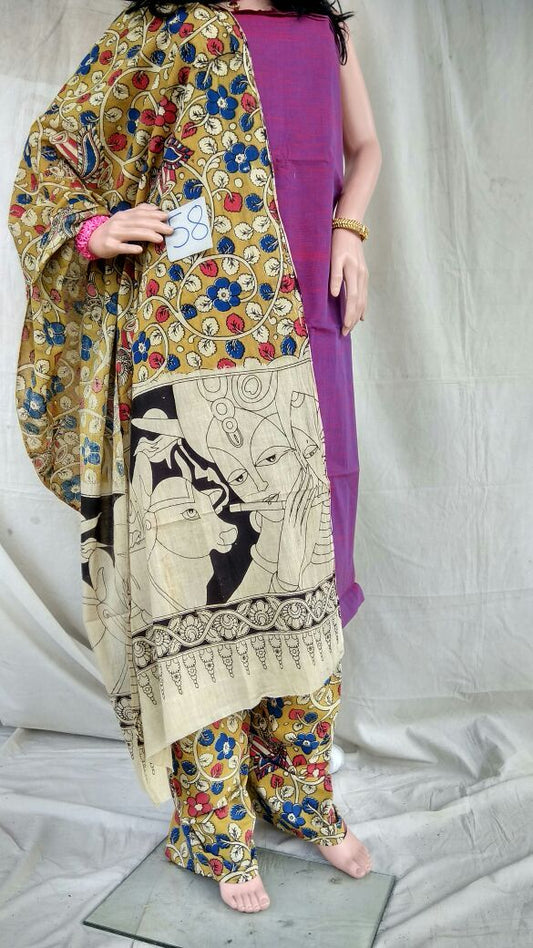 Unstitched Kalamkari Dress Material-009
