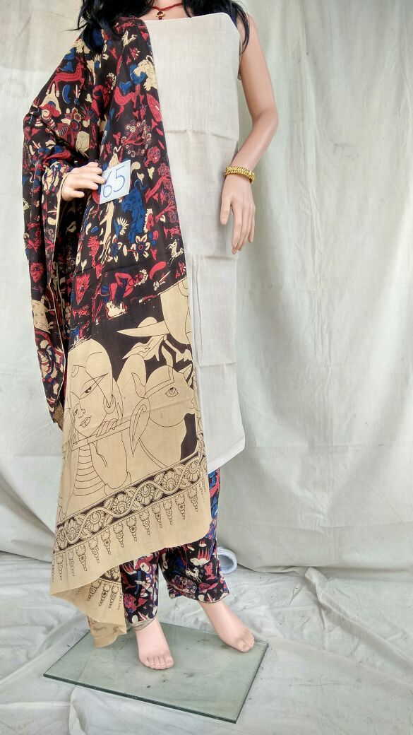 Unstitched Kalamkari Dress Material-010