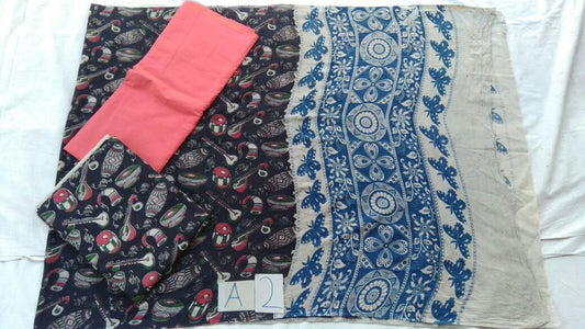 Unstitched Kalamkari Dress Material-015