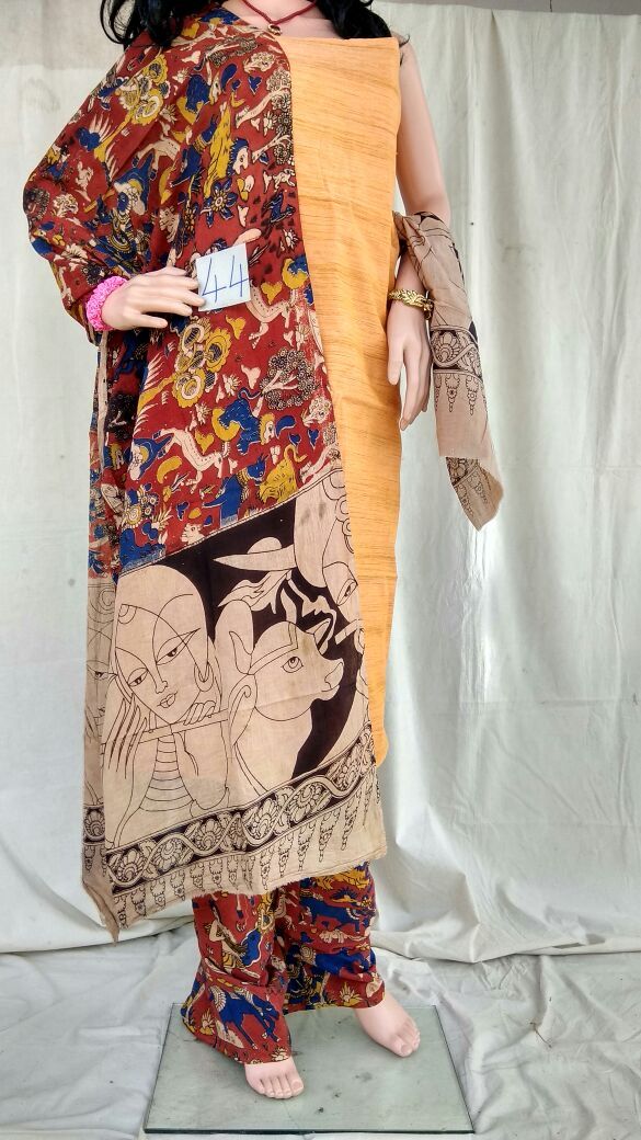 Unstitched Kalamkari Dress Material-016