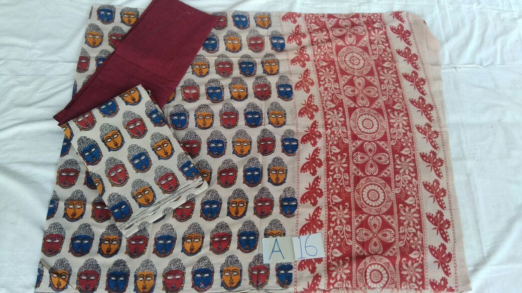 Unstitched Kalamkari Dress Material-018