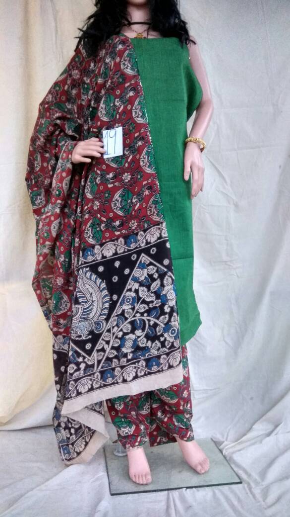 Unstitched Kalamkari Dress Material-032