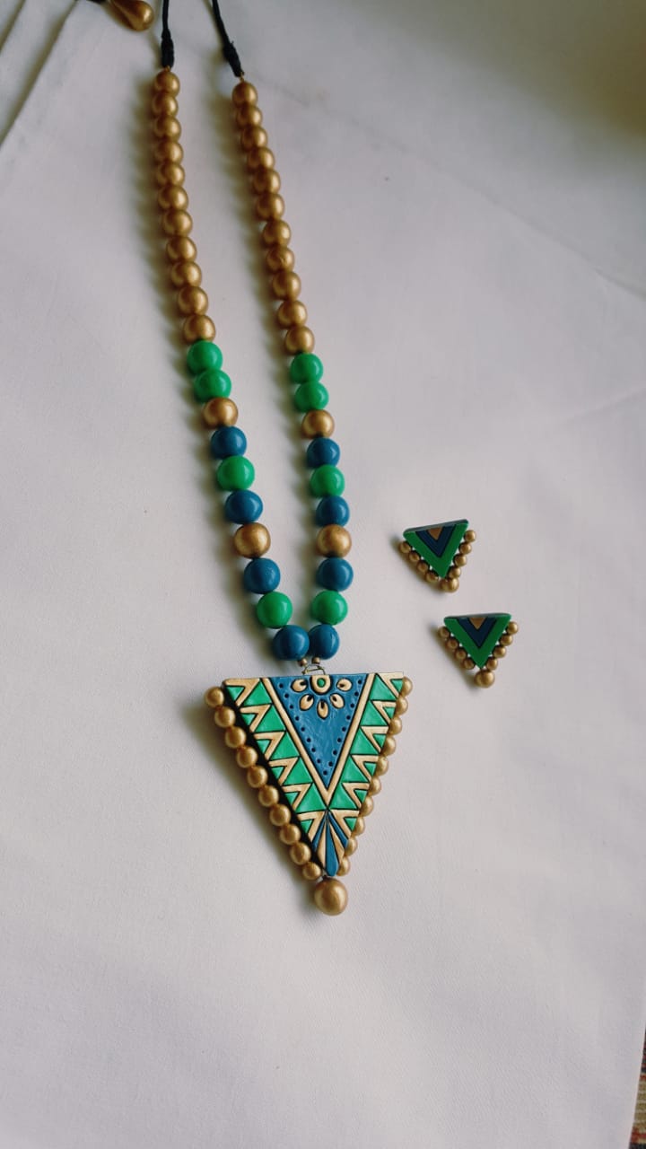 Blue and Green Terracotta Set