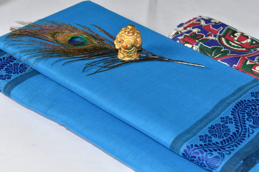 Blue Chettinad Cotton Saree