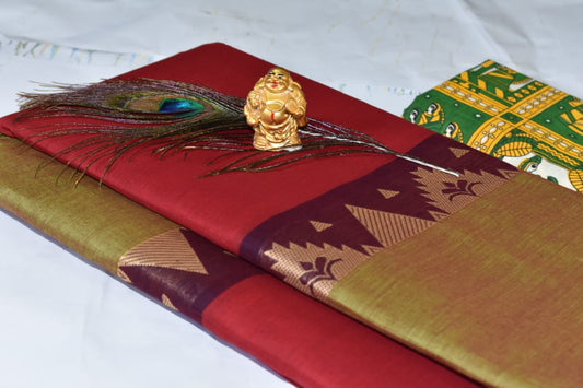 Red Chettinad Cotton Saree