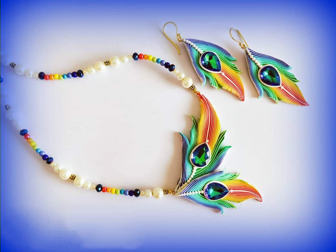 Multicolor Feather Polymer Set