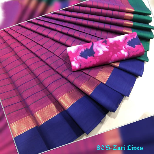 Purple Chettinad Cotton Saree