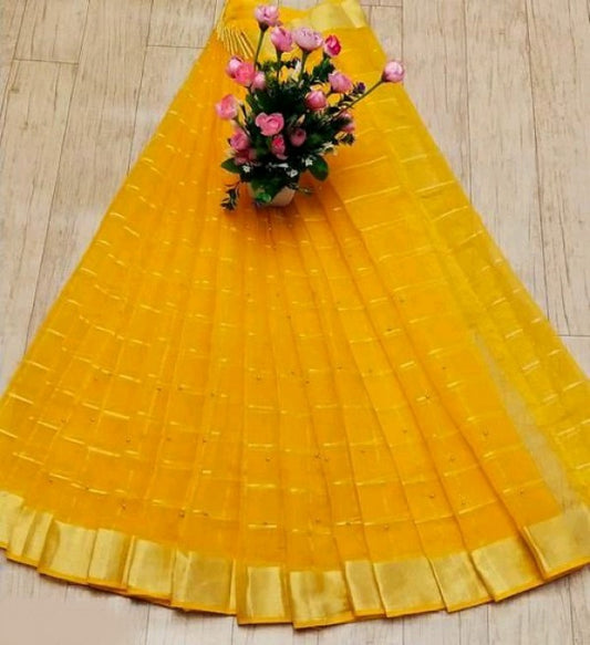 Yellow Kota Saree
