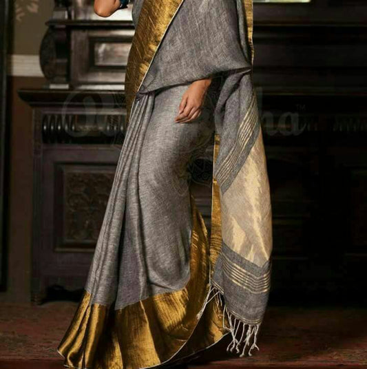 Linen Silk Saree